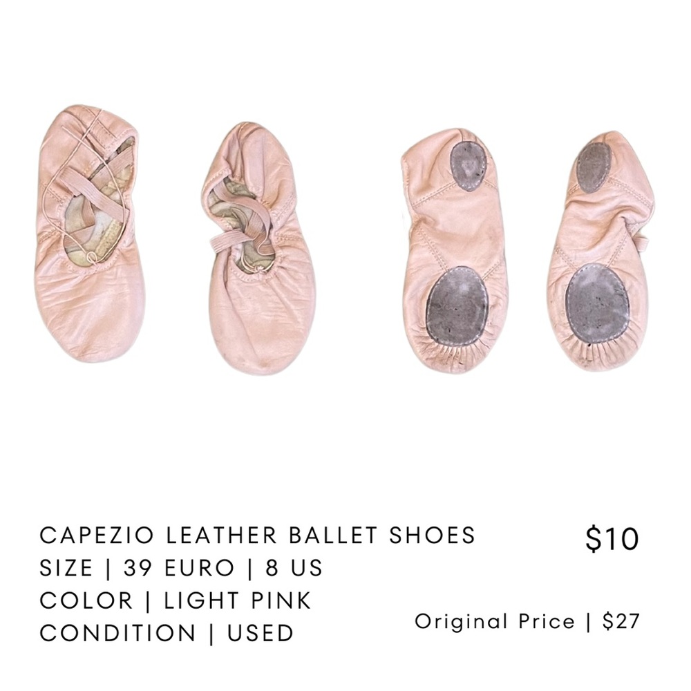 CAPEZIO LEATHER BALLET SHOES